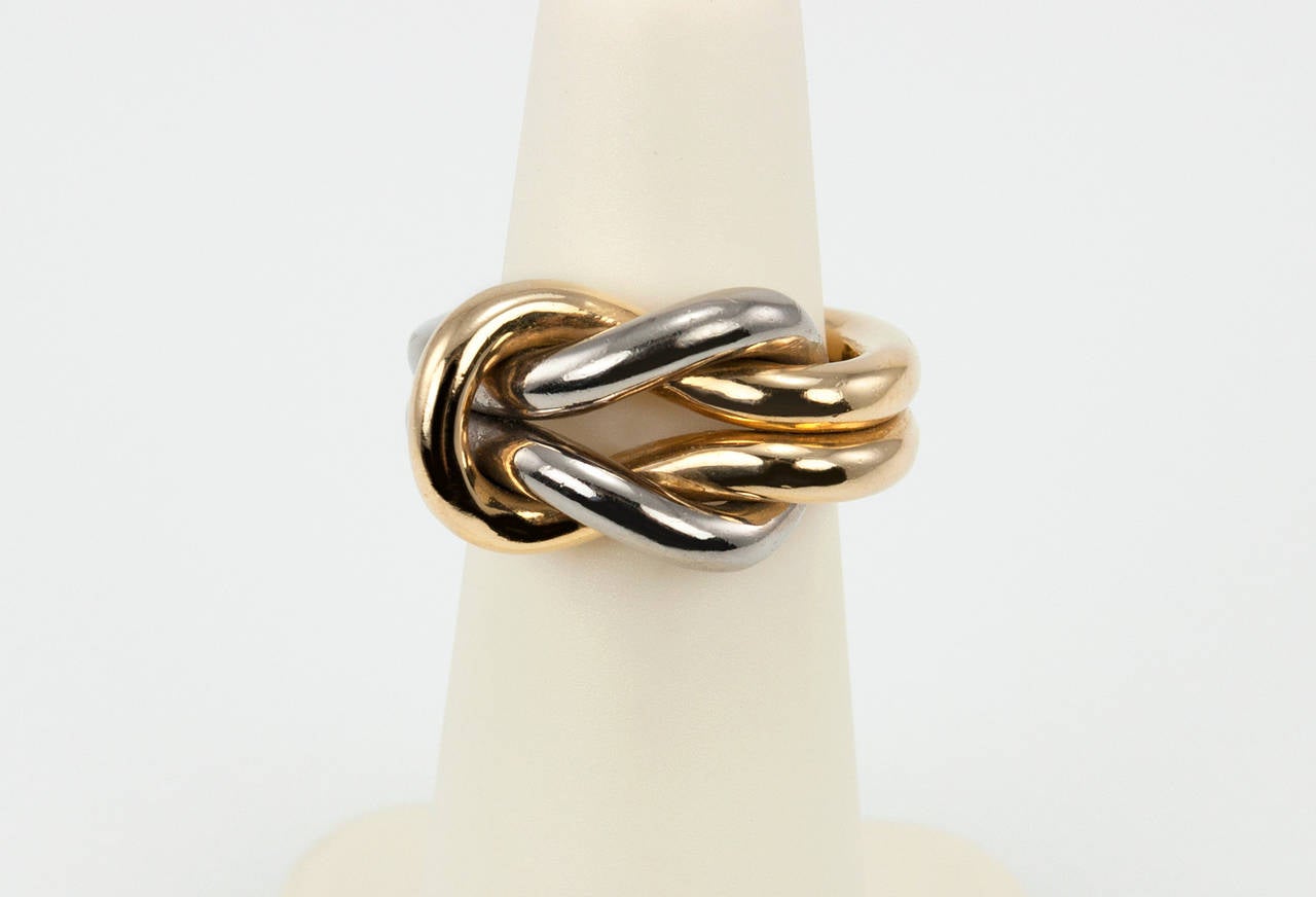 Cartier Two Color Gold Knot Ring 2