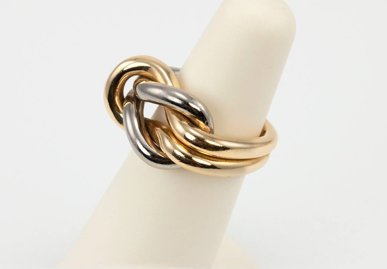 Cartier Two Color Gold Knot Ring 3