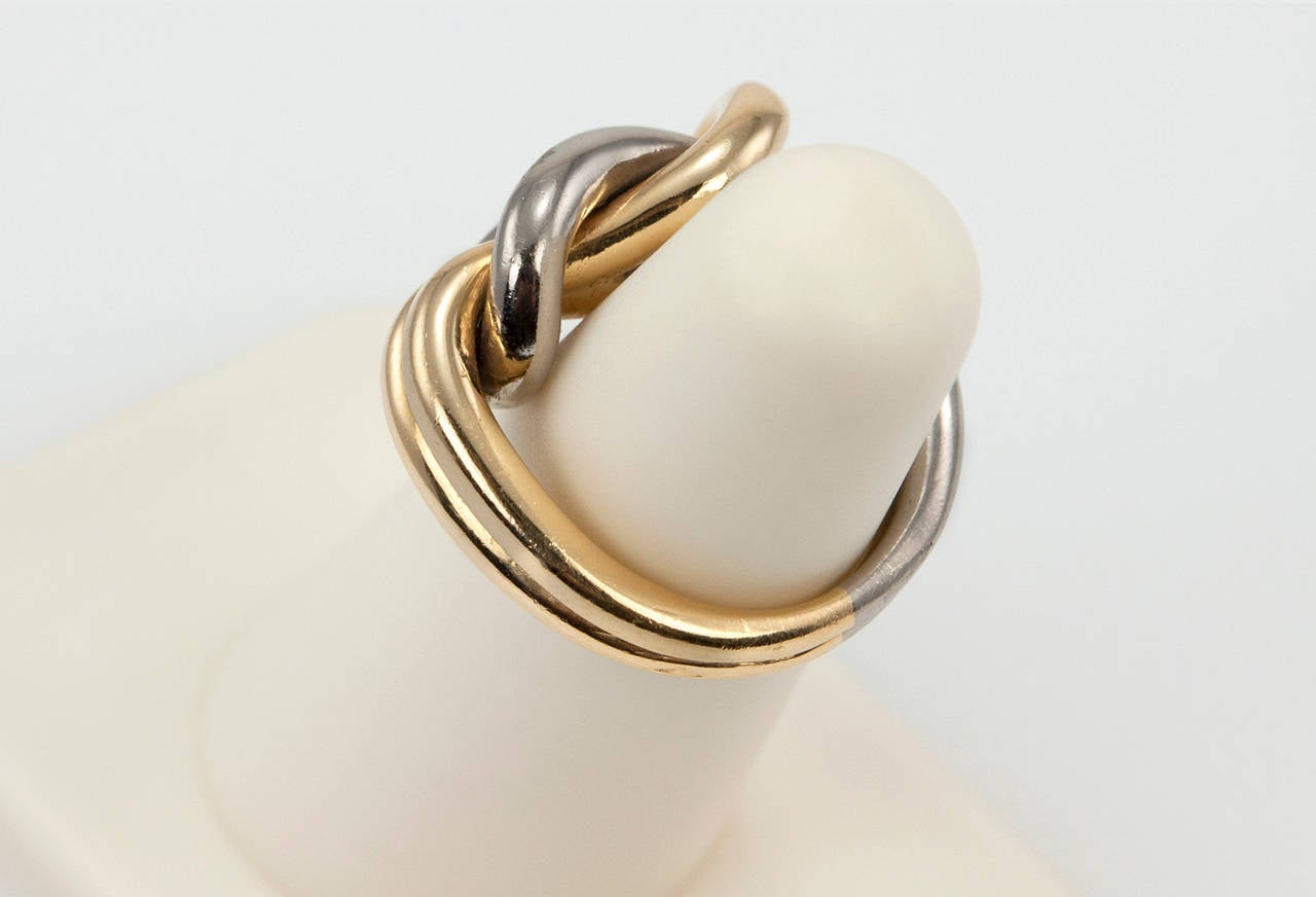 Cartier Two Color Gold Knot Ring 4