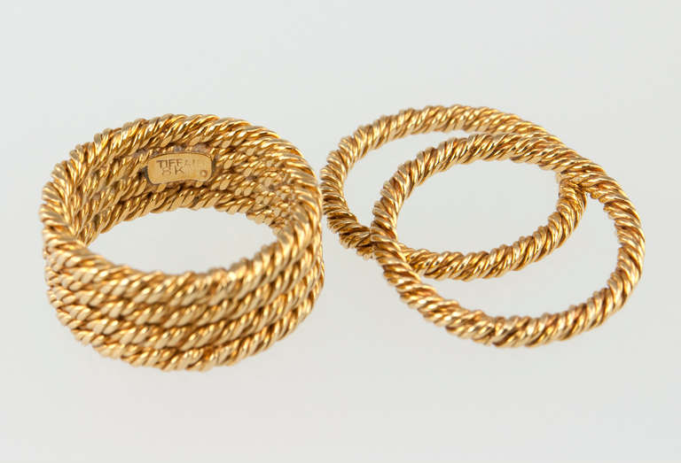 Tiffany & Co. Woven Gold Stacking Rings 6