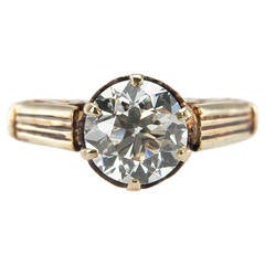 1.60 Carat Victorian Diamond Solitaire Engagement Ring