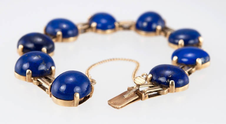 Retro Lapis Lazuli Link Bracelet 1
