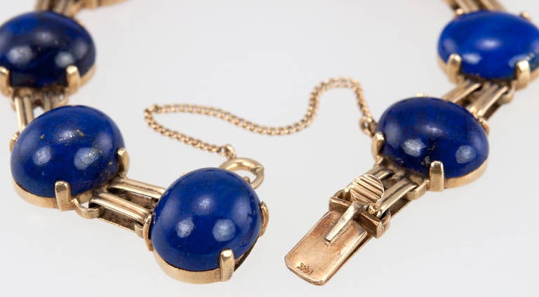 Retro Lapis Lazuli Link Bracelet 2