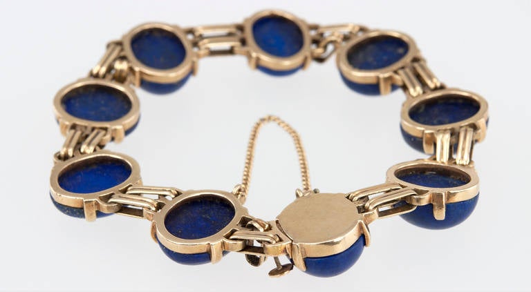Retro Lapis Lazuli Link Bracelet 3
