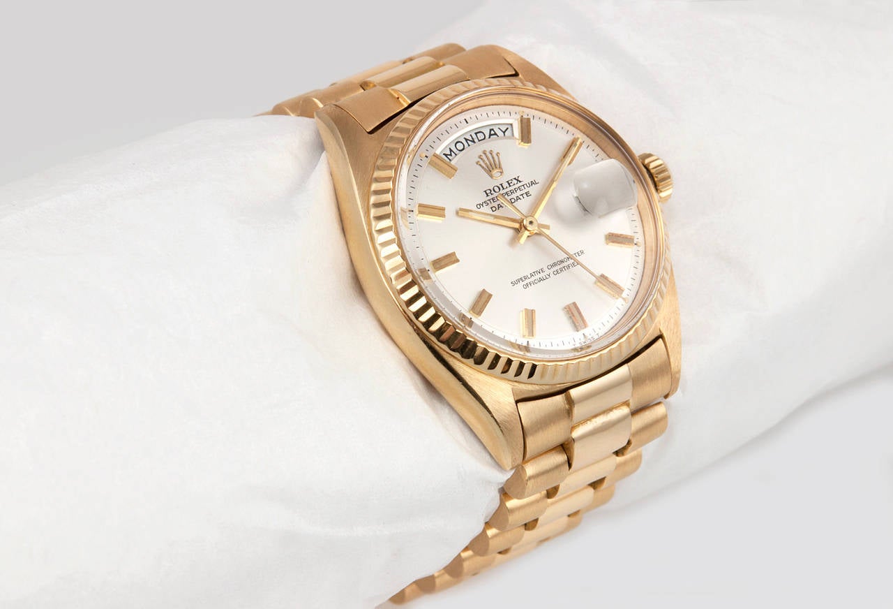 Rolex Yellow Gold President Wristwatch Ref 1803 In Good Condition In Los Angeles, CA