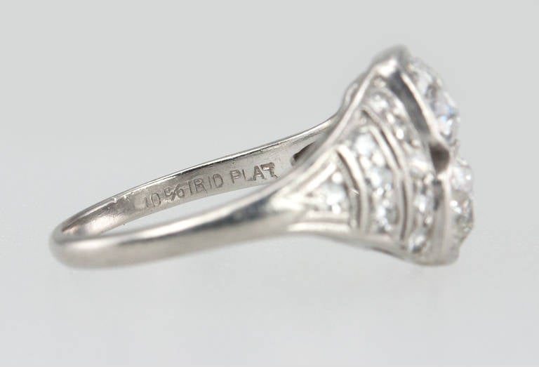 Interesting Art Deco Diamond Ring 6