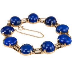 Retro Lapis Lazuli Link Bracelet