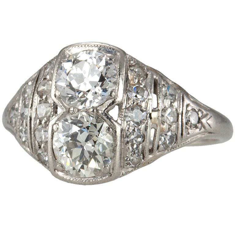 Interesting Art Deco Diamond Ring