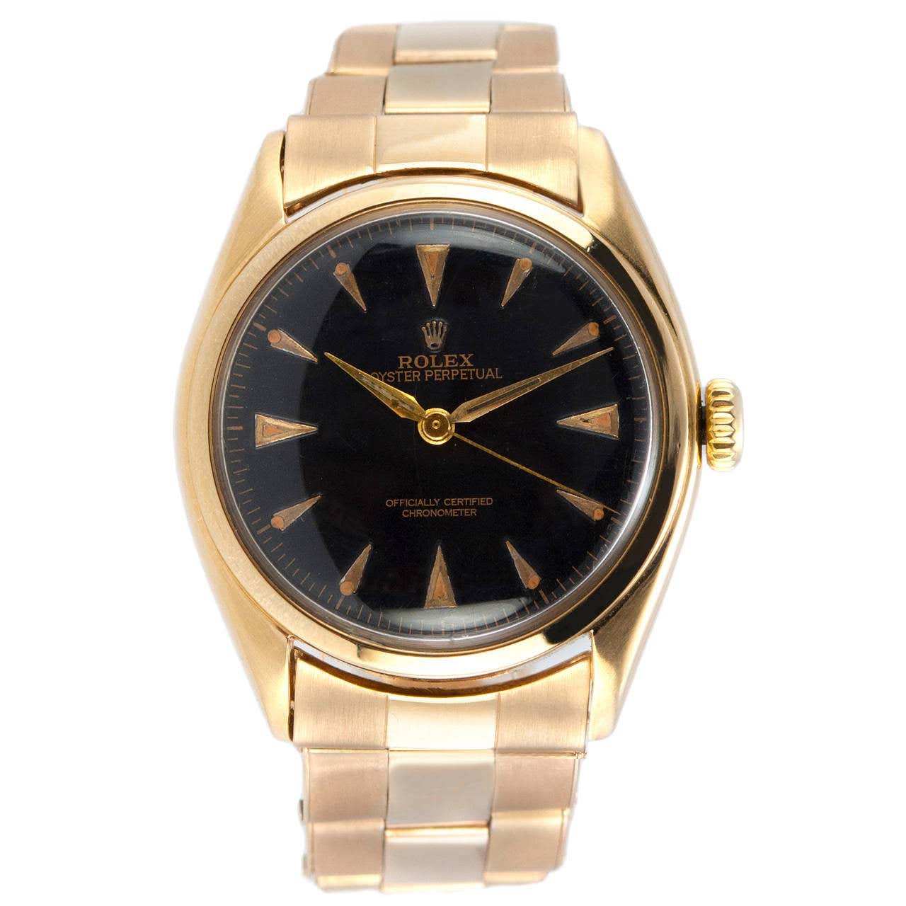 Rolex Yellow Gold Oyster Perpetual Wristwatch Ref 6084 at 1stDibs