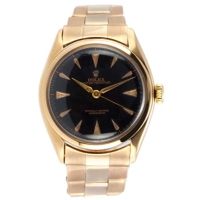 Rolex Yellow Gold Oyster Perpetual Wristwatch Ref 6084 at 1stDibs
