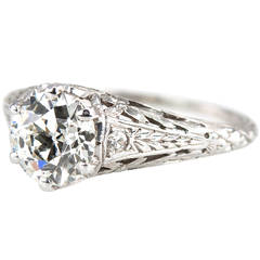 Edwardian 1.17 Carat Diamond Ring 12