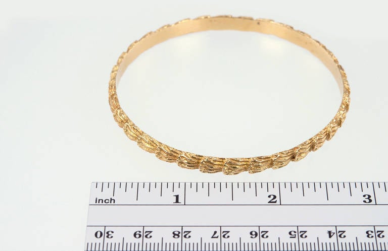 M. Buccellati Gold Bangle Bracelet In Excellent Condition For Sale In Los Angeles, CA