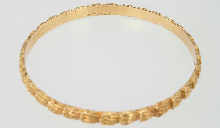 M. Buccellati Gold Bangle Bracelet For Sale 3