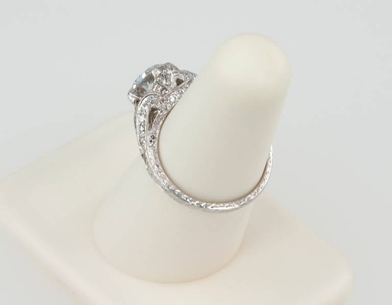 1.53 Carat Antique Diamond Engagement Ring For Sale 3