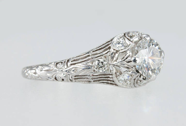 Women's Edwardian 0.70 Carat Diamond Engagement Ring