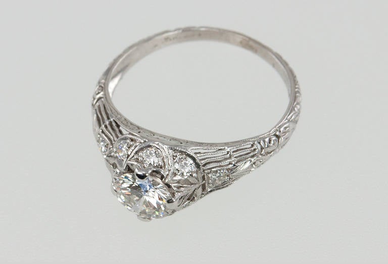 Edwardian 0.70 Carat Diamond Engagement Ring 1
