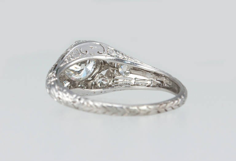 Edwardian 0.70 Carat Diamond Engagement Ring 3