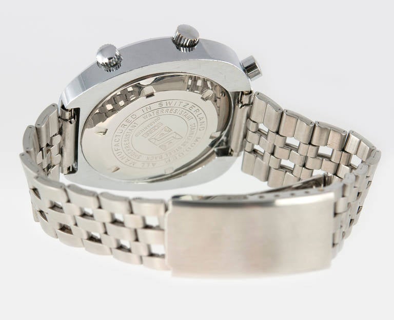 Sorna Stainless Steel Chronograph Wristwatch circa 1970s 1