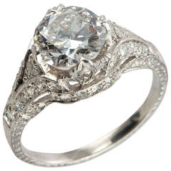 1.53 Carat Antique Diamond Engagement Ring