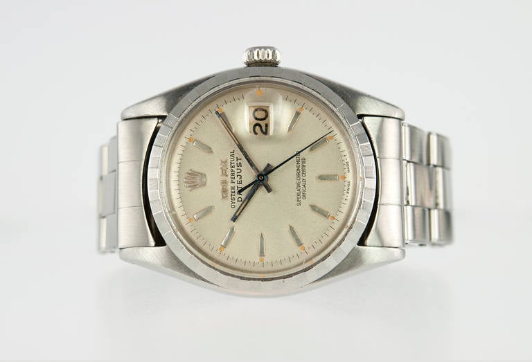 Men's Rolex Stainless Steel Datejust Wristwatch Ref 6605 circa 1960