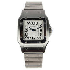 Cartier Stainless Steel Santos Wristwatch circa 2000