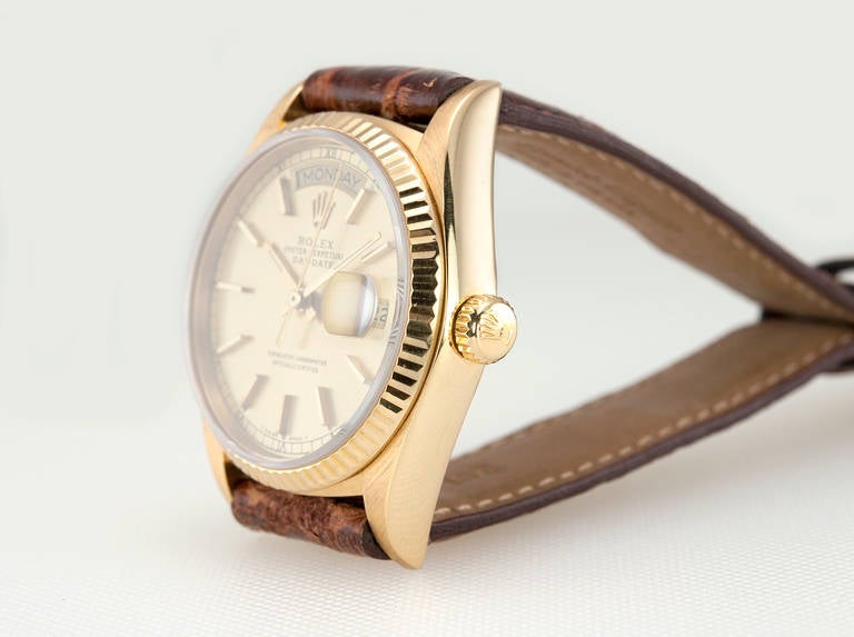 Rolex Yellow Gold Day-Date President Wristwatch 1987