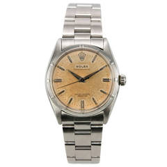 Rolex Stainless Steel Oyster Perpetual Wristwatch Ref 6565 circa 1958