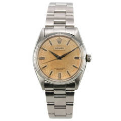 Rolex Stainless Steel Oyster Perpetual Wristwatch Ref 6565 circa 1958