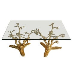 Pair of Willy Daro Organic Bronze Cocktail or Coffee Tables