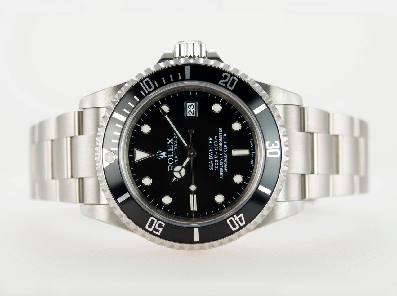 Women's or Men's Rolex Stainless Steel Sea-Dweller Wristwatch Ref 16600, 2000 For Sale
