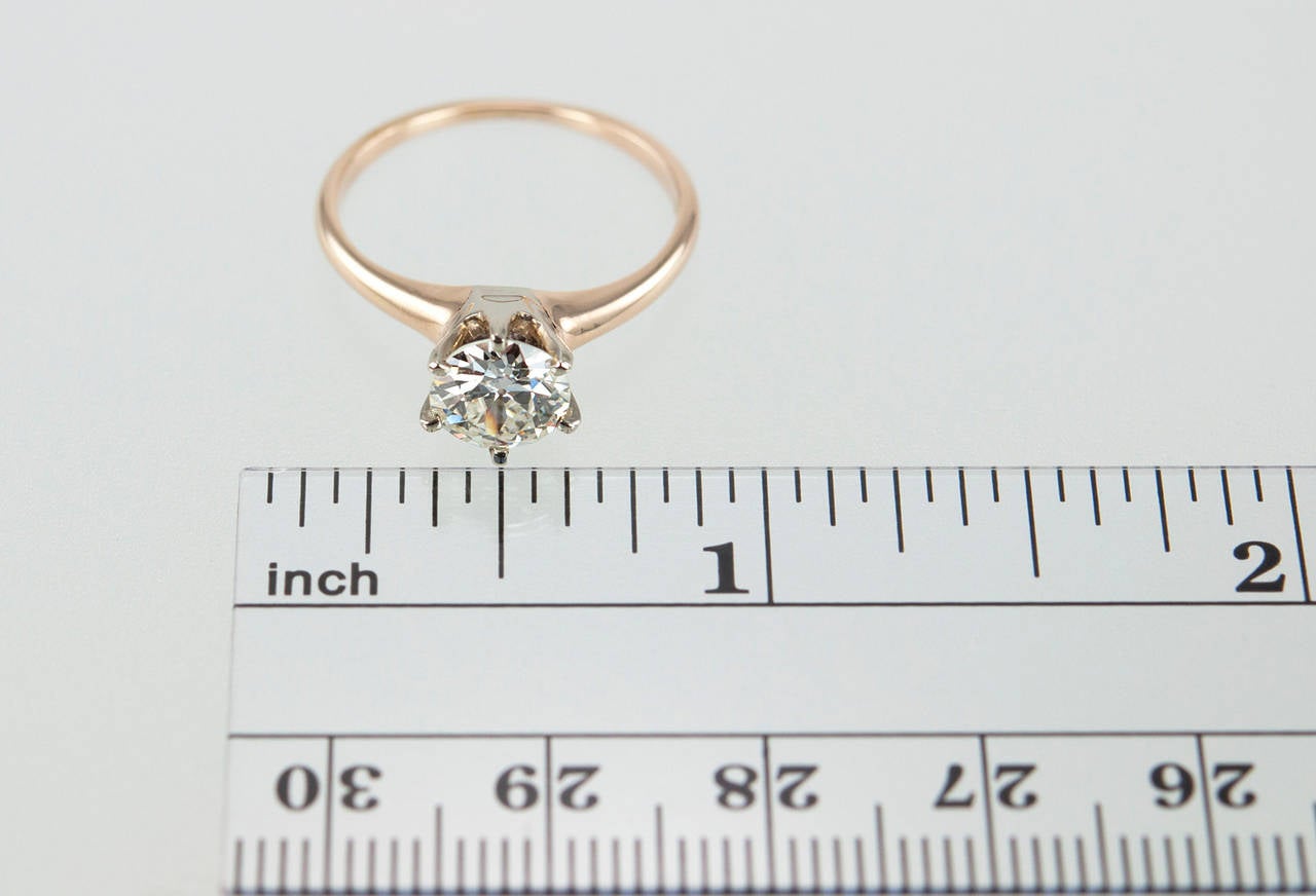 Women's 1.03 Carat Old European Cut Diamond Solitaire Ring