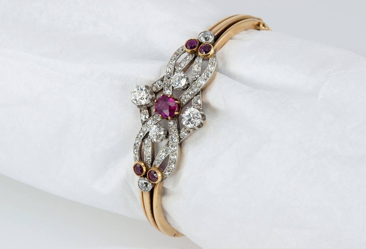 Ruby Diamond Gold Bracelet 1