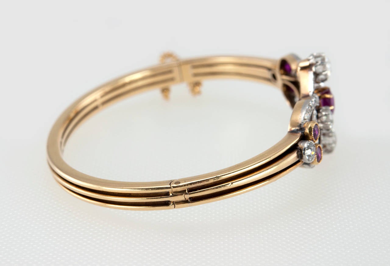 Women's Ruby Diamond Gold Bracelet