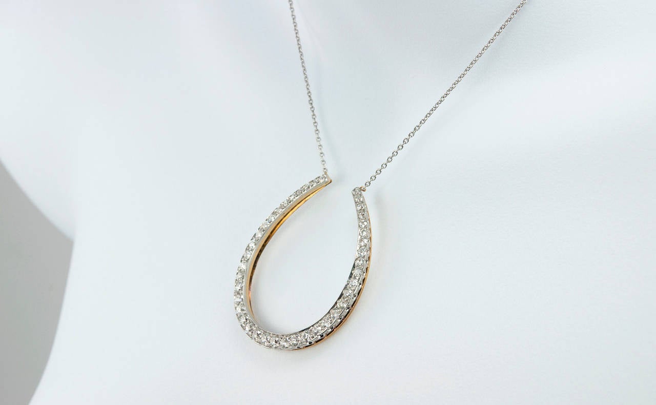 Large Diamond Horseshoe Necklace For Sale at 1stDibs large horseshoe