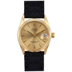 Rolex Yellow Gold Mid-Size Date Wristwatch circa 1960s