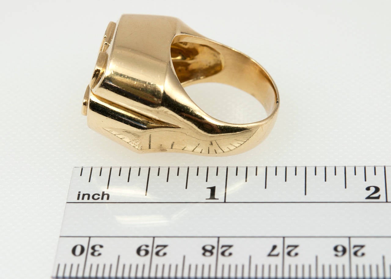 David Webb Geometric Gold Ring In Good Condition In Los Angeles, CA