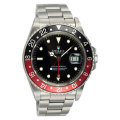 Rolex SS GMT Sophia Loren Fat Lady Wristwatch Ref 16760 1984