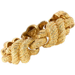 Textured Gold Link Bracelet