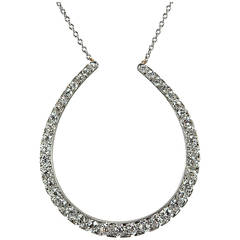 Large Diamond Horseshoe Necklace 4