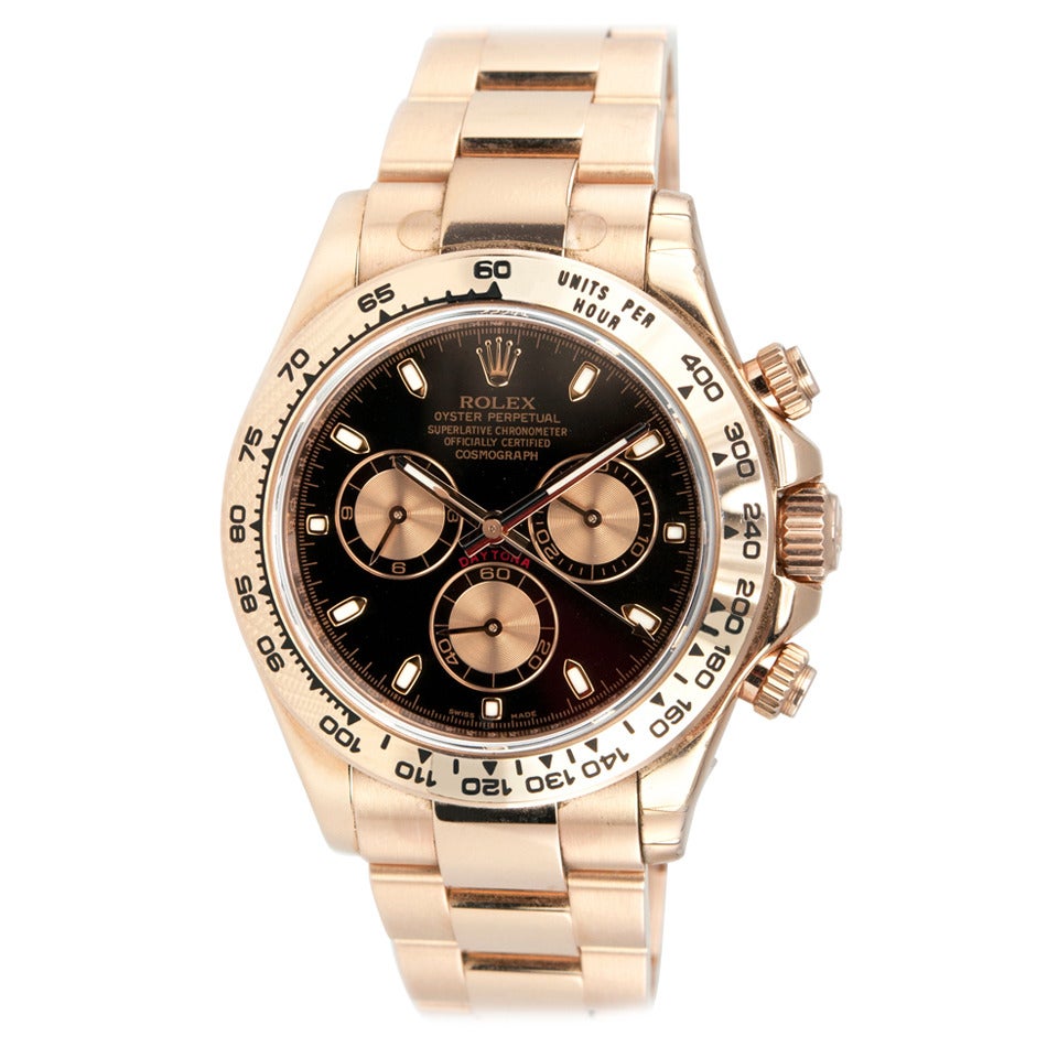 Rolex Rose Gold Daytona Wristwatch Ref 116506 circa 2012