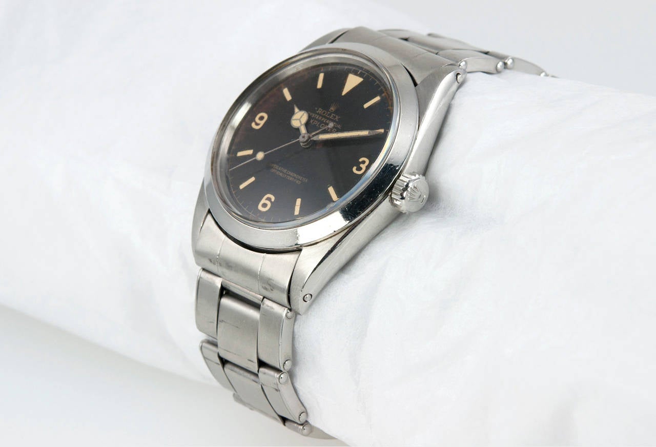 Rolex Stainless Steel Explorer Wristwatch Ref 1016  1966