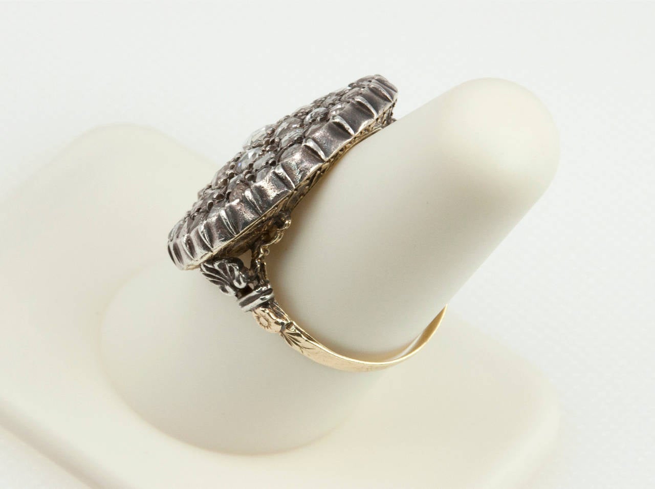 Victorian Rose Cut Diamond Cluster Ring For Sale at 1stDibs