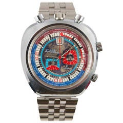 Sorna Stainless Steel Chronograph Wristwatch circa 1970s