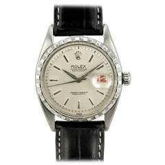 Rolex Stainless Steel Datejust Wristwatch Ref 6605  1962