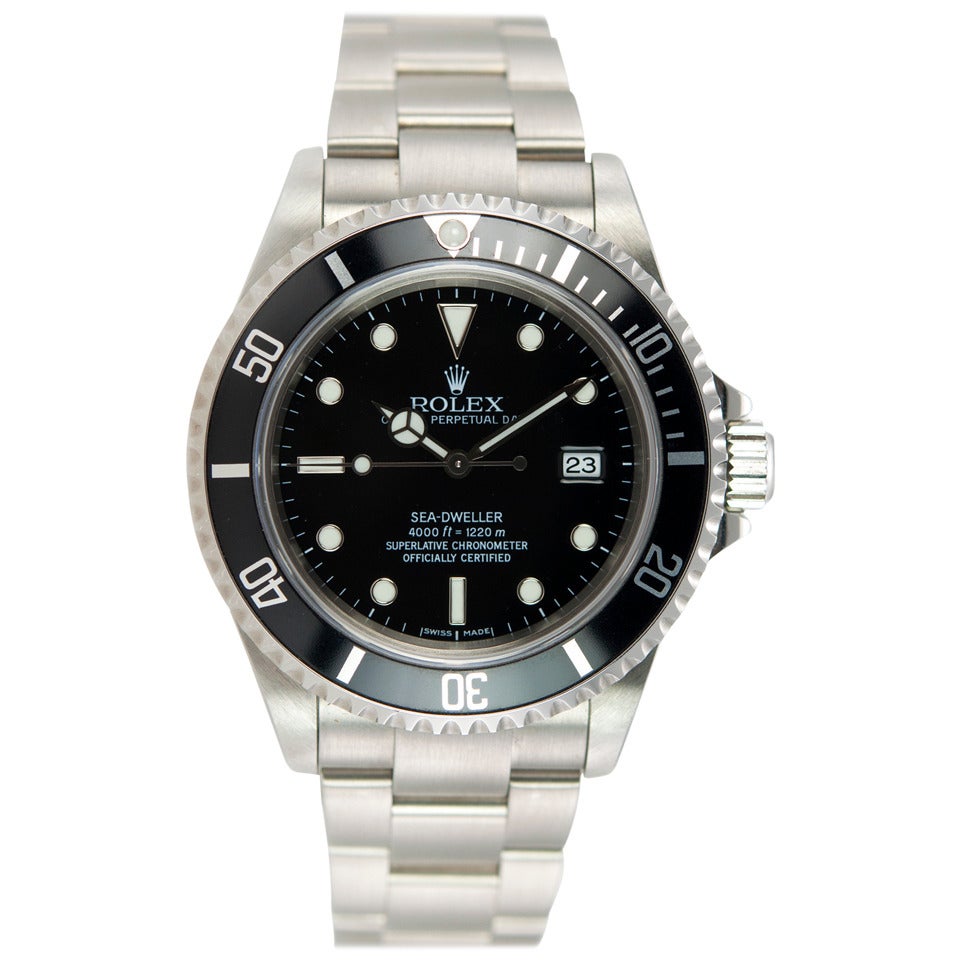 Rolex Stainless Steel Sea-Dweller Wristwatch Ref 16600, 2000 For Sale
