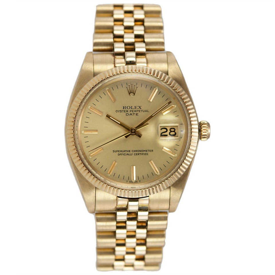 Rolex Yellow Gold Date Wristwatch Ref 1503  1979