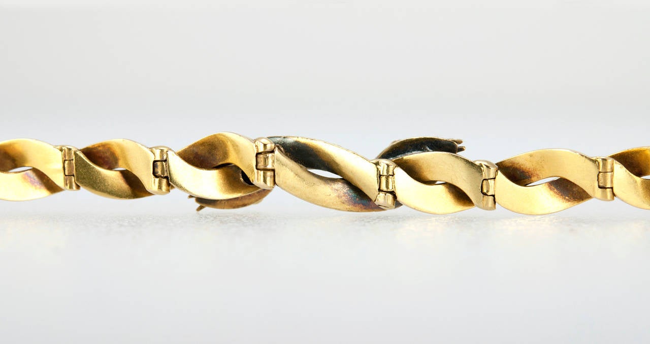Victorian Two-Headed Snake Gold Bracelet 2