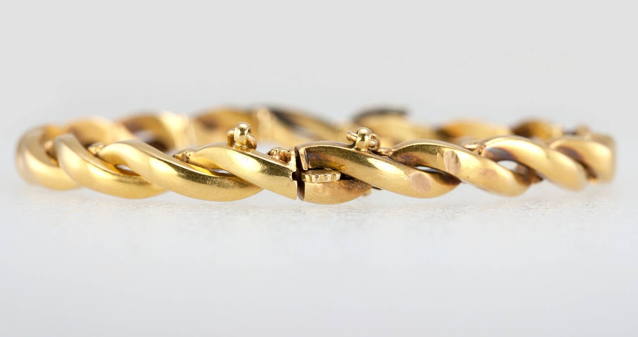 Victorian Two-Headed Snake Gold Bracelet 3