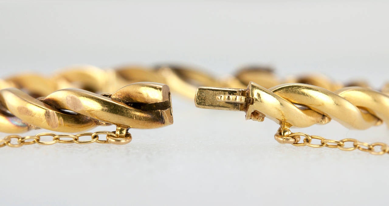 Victorian Two-Headed Snake Gold Bracelet 4