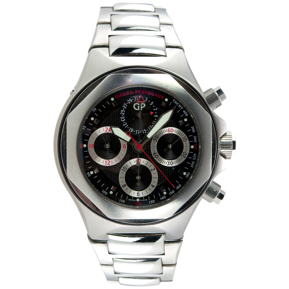 Girard-Perregaux Stainless Steel Laureato EVO3 Chronograph Watch circa 2000